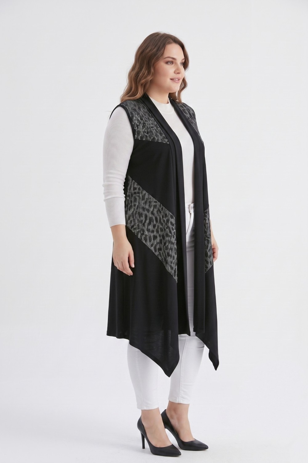 Wearon Kadın Düğmesiz Modelli Yelek 54148 BGL-ST05660 görsel 3