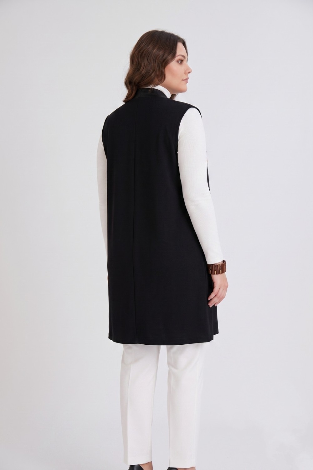 Wearon Kadın Düğmesiz Modelli Yelek 54158 BGL-ST05662 görsel 4