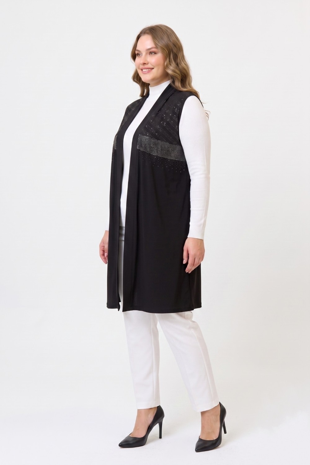Wearon Kadın Düğmesiz Modelli Yelek 54297 BGL-ST05661 görsel 2