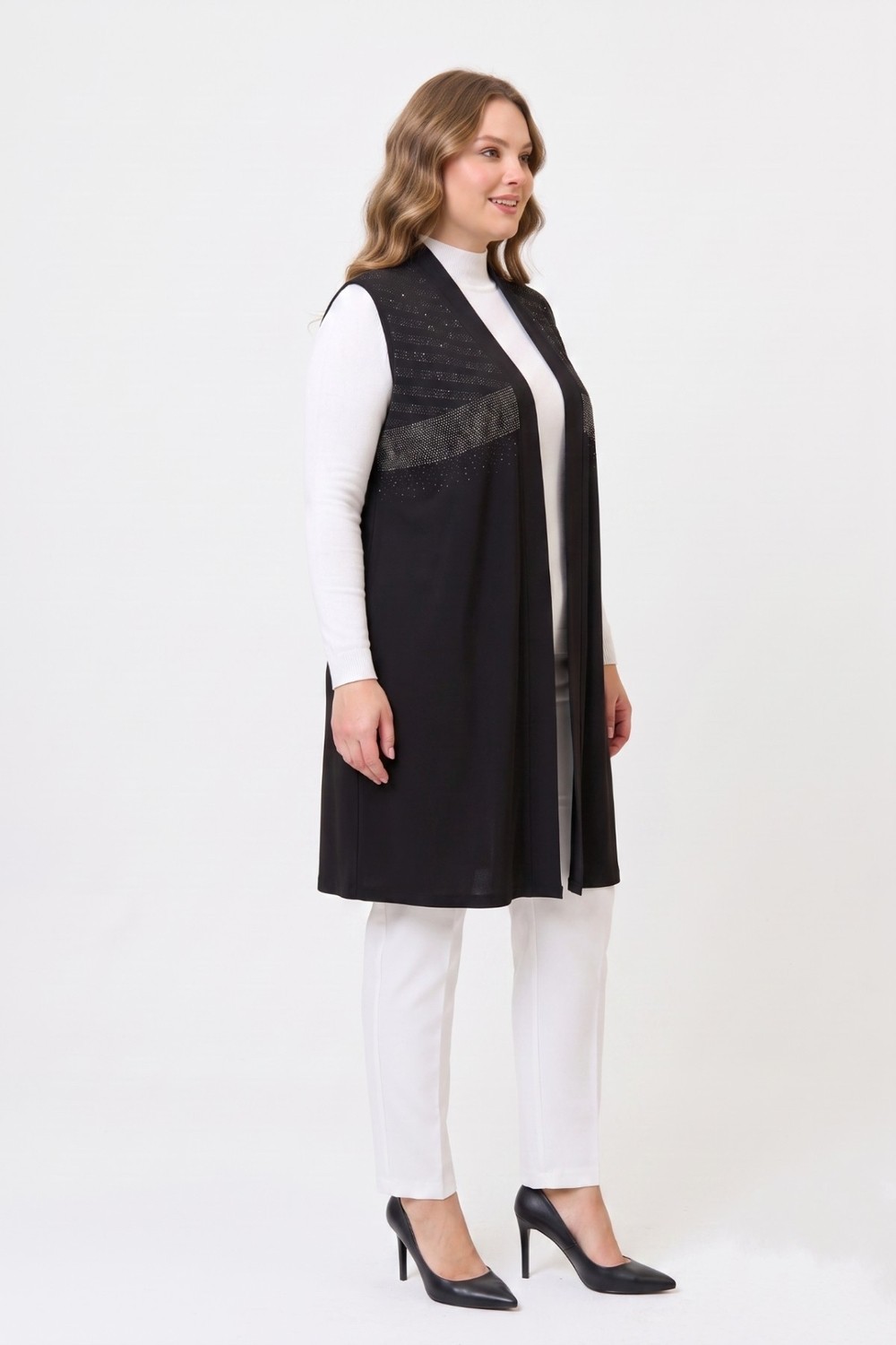 Wearon Kadın Düğmesiz Modelli Yelek 54297 BGL-ST05661 görsel 5