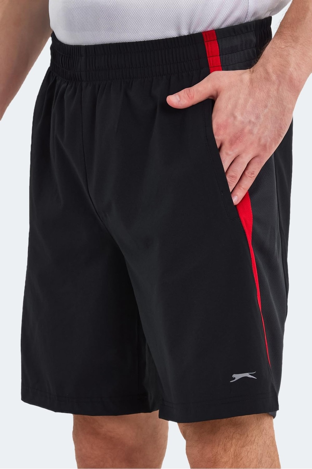 Die Grup Slazenger Randy Erkek Cepli Fıtness Siyah Şort görsel 3
