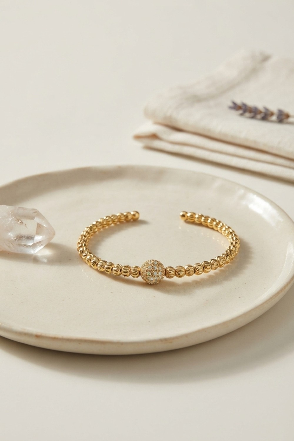 MÇ Plus Erb Gold Renk Dorika Model Zirkon Taşlı Kadın Bileklik