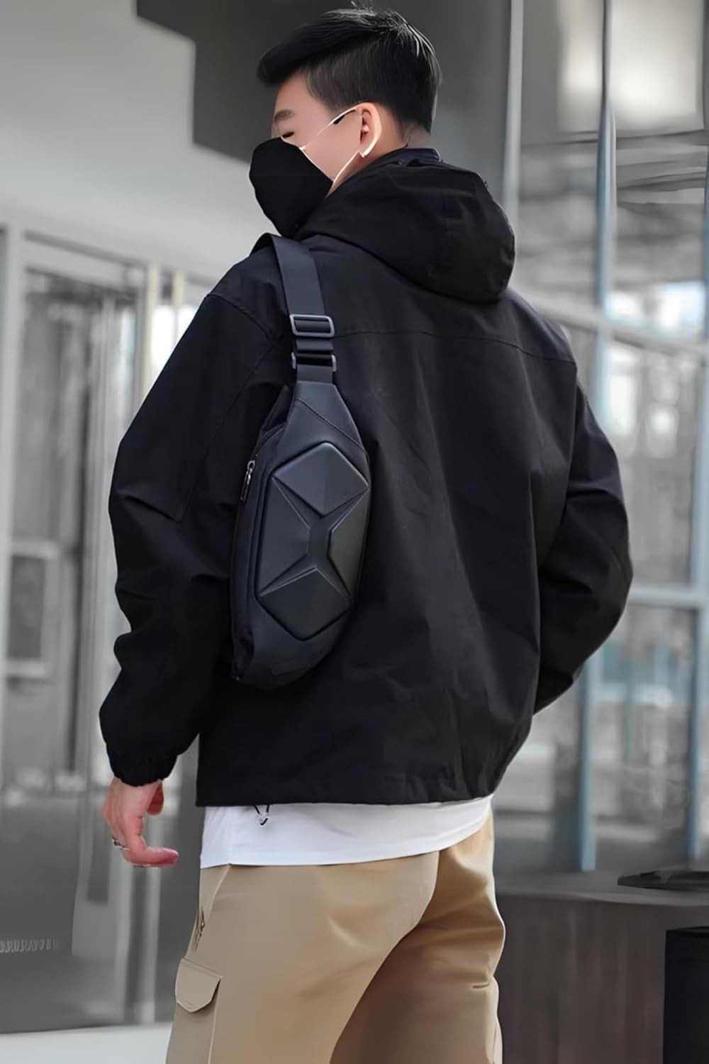 Happy Trend Unisex Bel Çantası Kabuklu Bel Çanta Suya Dayanıklı Çapraz Göğüs Çantası Bodybag Günlük Spor Yürüyüş (K850X) görsel 2