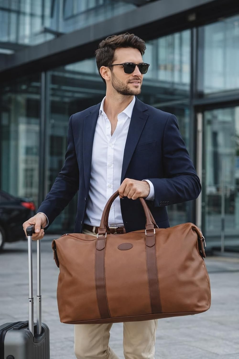 Happy Trend Makvoyage Kabin Boy Bavul, Valiz, Bagaj, Spor, Silindir, Seyahat Çantası, Yumuşak Deri Katlanabilir. görsel 3