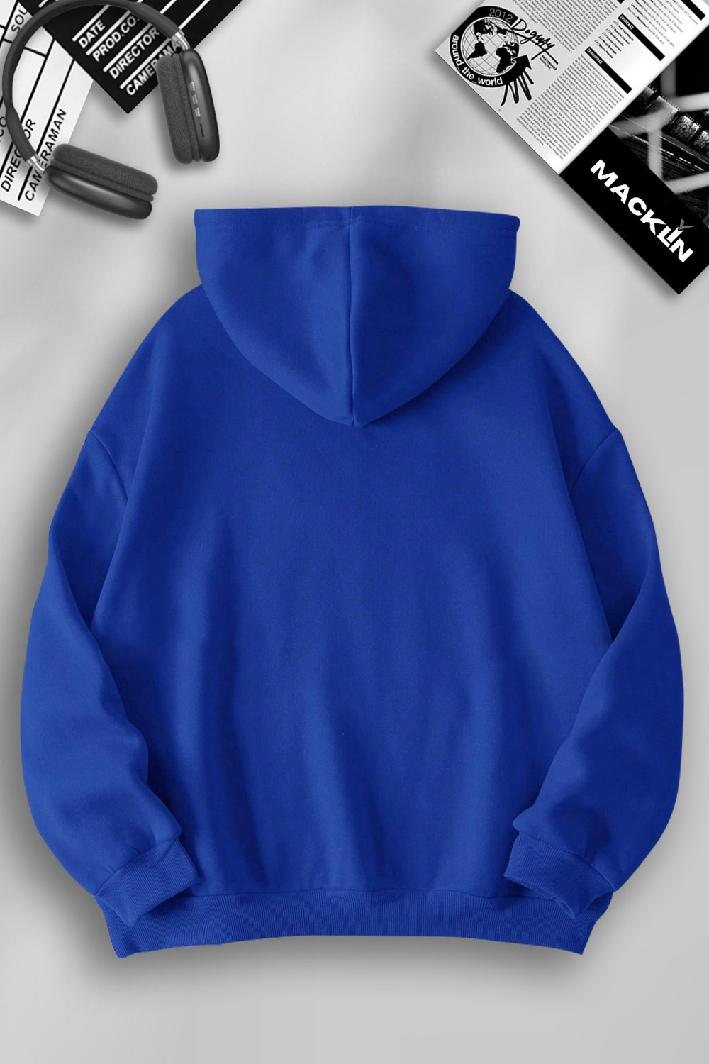 Macklin Unisex Şimşek Mcqueen ve Mater Sırt Baskılı Sevgili Çift Kombini Tasarım Oversize Kapüşonlu Sweatshirt 2'li Takım görsel 6