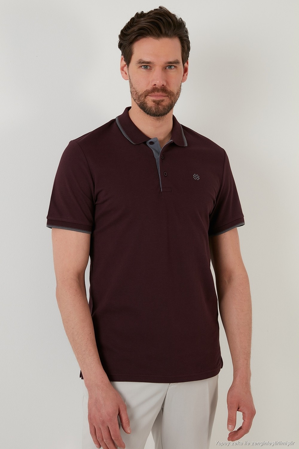 Buratti Pamuklu Regular Fit Düğmeli Polo Yaka 5'li Paket T Shirt Erkek T Shirt 590211827S5 görsel 2