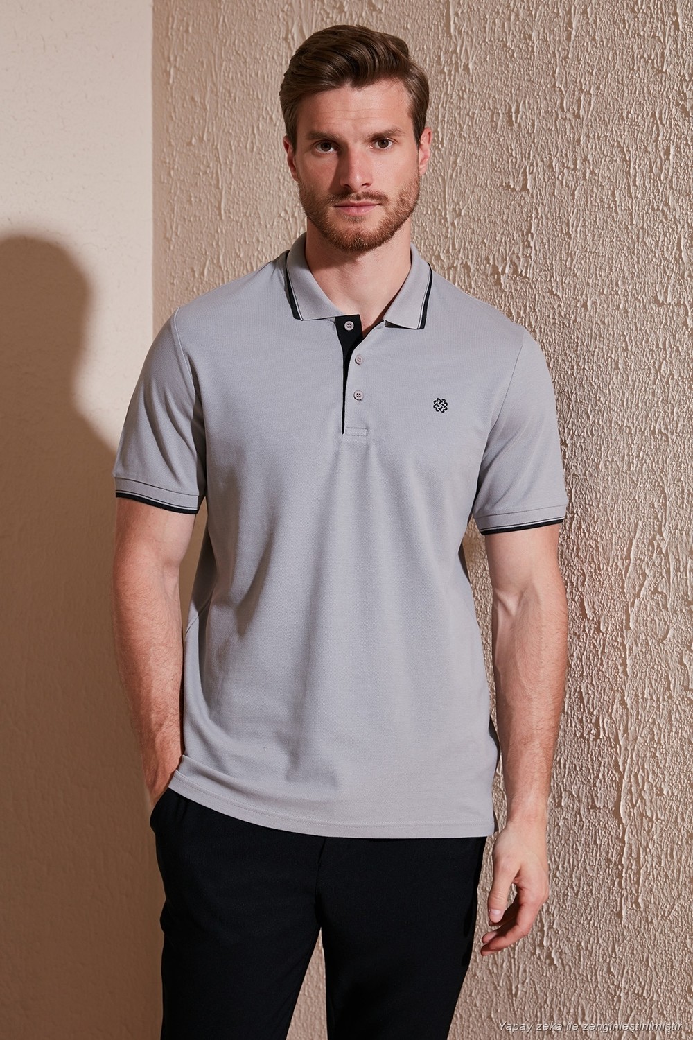 Buratti Pamuklu Regular Fit Düğmeli Polo Yaka 5'li Paket T Shirt Erkek T Shirt 590211827S5 görsel 3