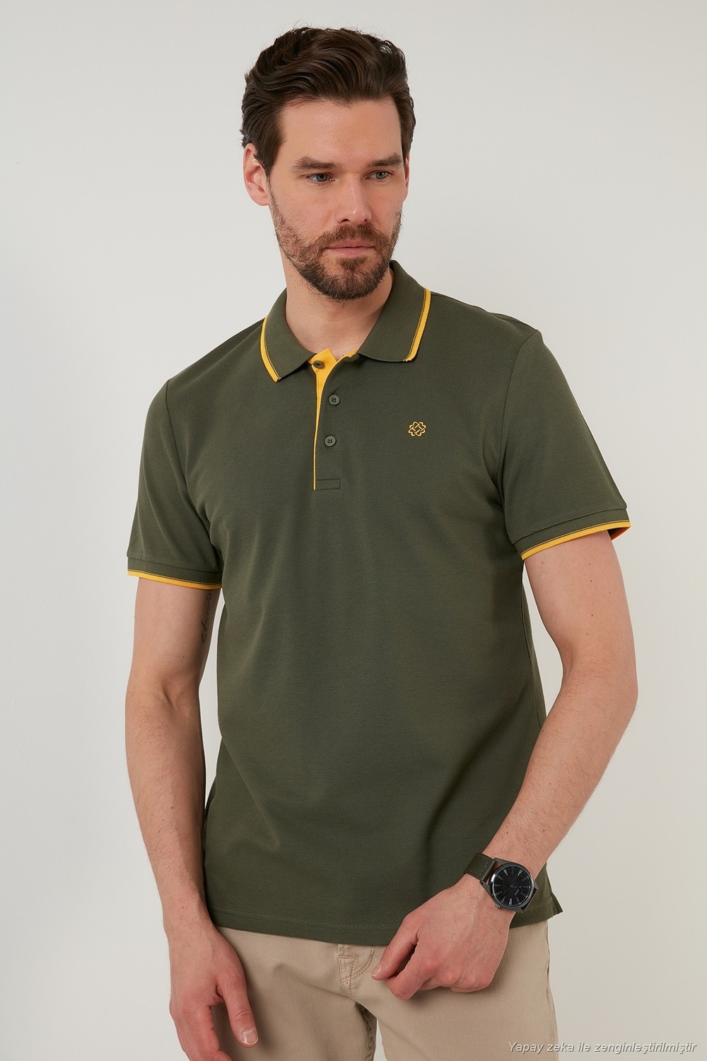 Buratti Pamuklu Regular Fit Düğmeli Polo Yaka 5'li Paket T Shirt Erkek T Shirt 590211827S5 görsel 4