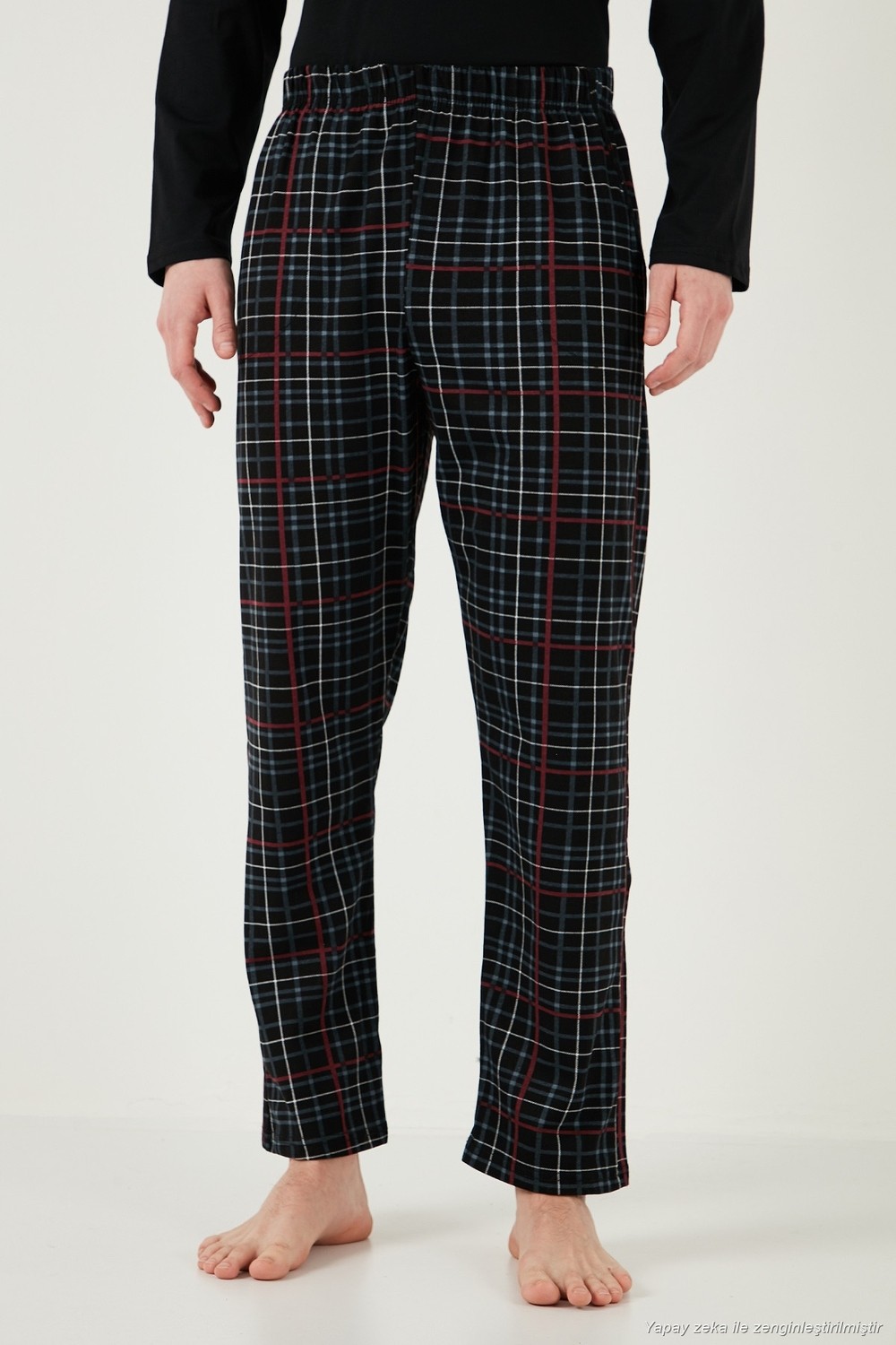 Buratti Pamuklu Regular Fit Kareli 2'li Paket Pijama Takımı Erkek Pijama Takımı 657200120S2 görsel 4