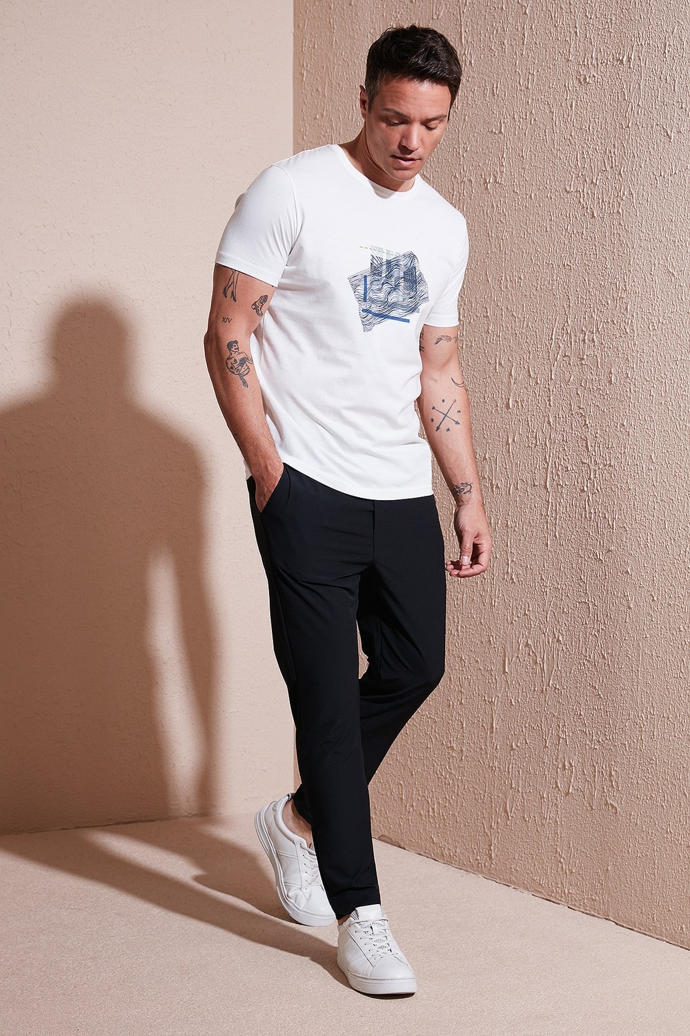 Buratti Streç Regular Fit Normal Bel Düz Paça Jogger Pantolon Erkek Pantolon CF25617801