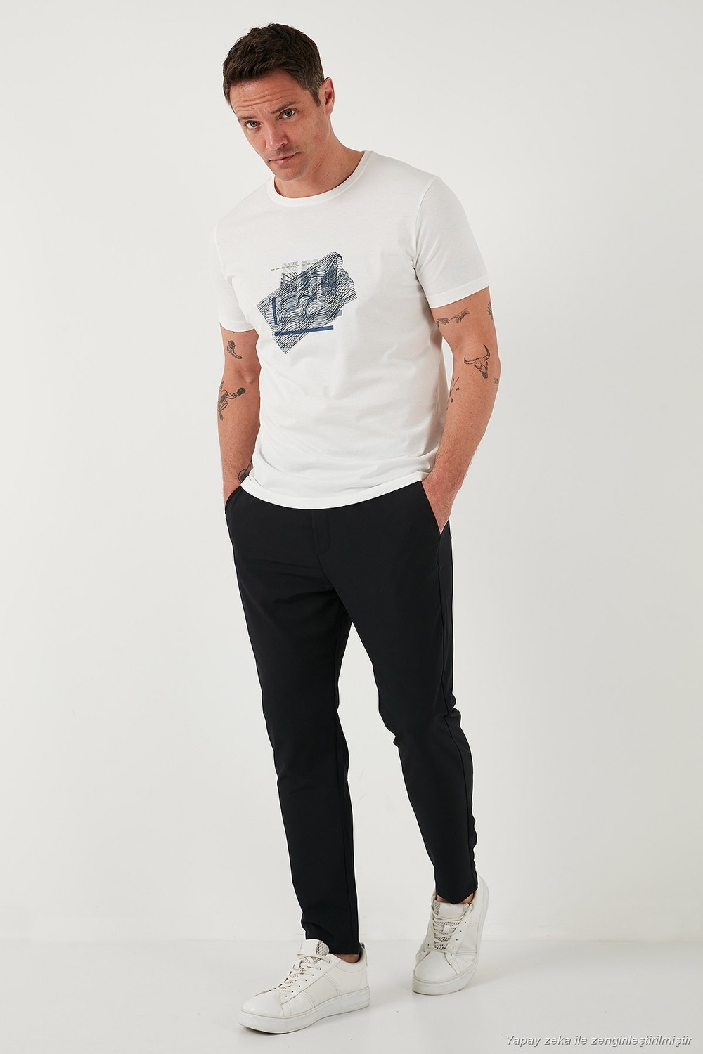 Buratti Streç Regular Fit Normal Bel Düz Paça Jogger Pantolon Erkek Pantolon CF25617801 görsel 5