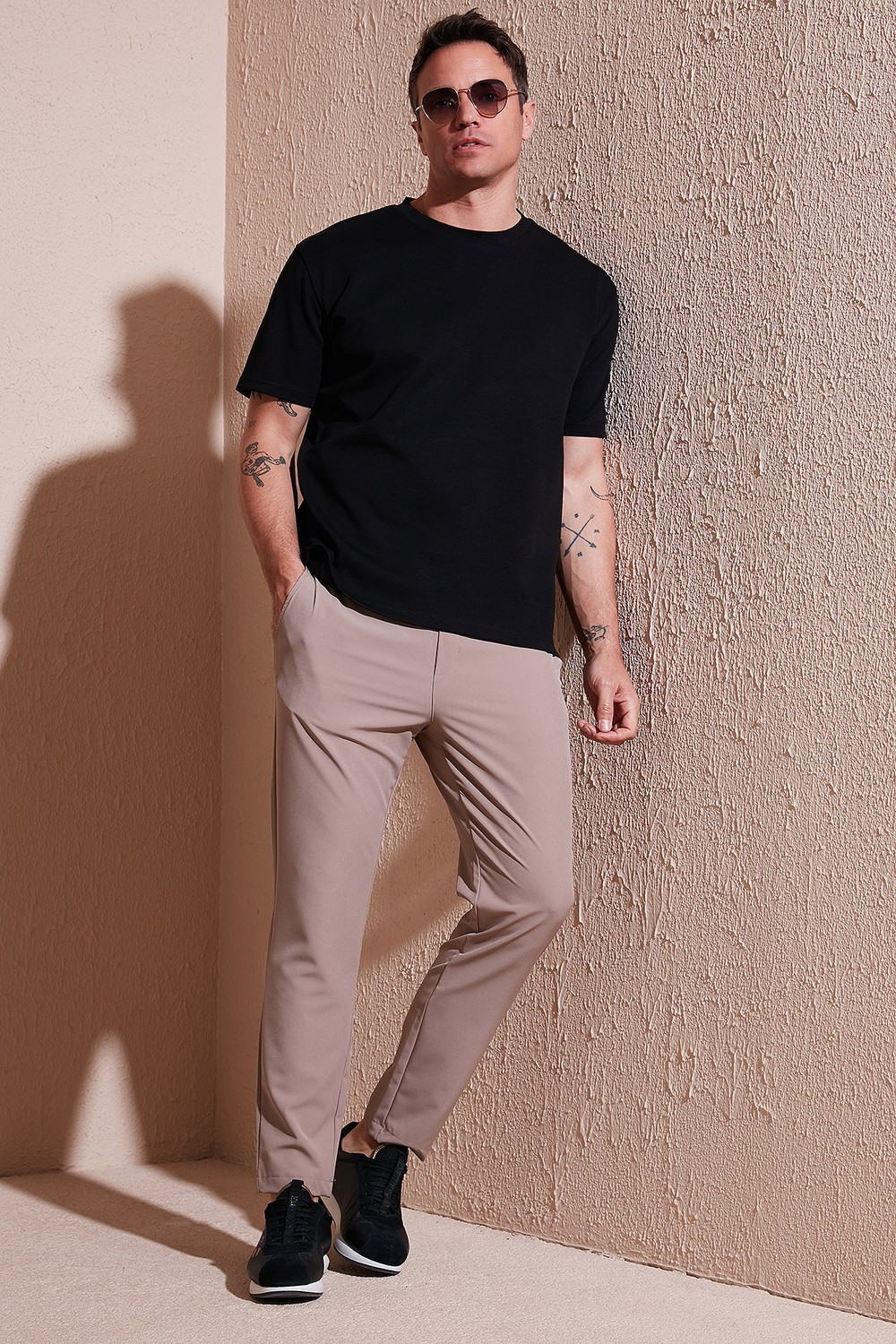 Buratti Streç Regular Fit Normal Bel Düz Paça Jogger Pantolon Erkek Pantolon CF25617801 görsel 8