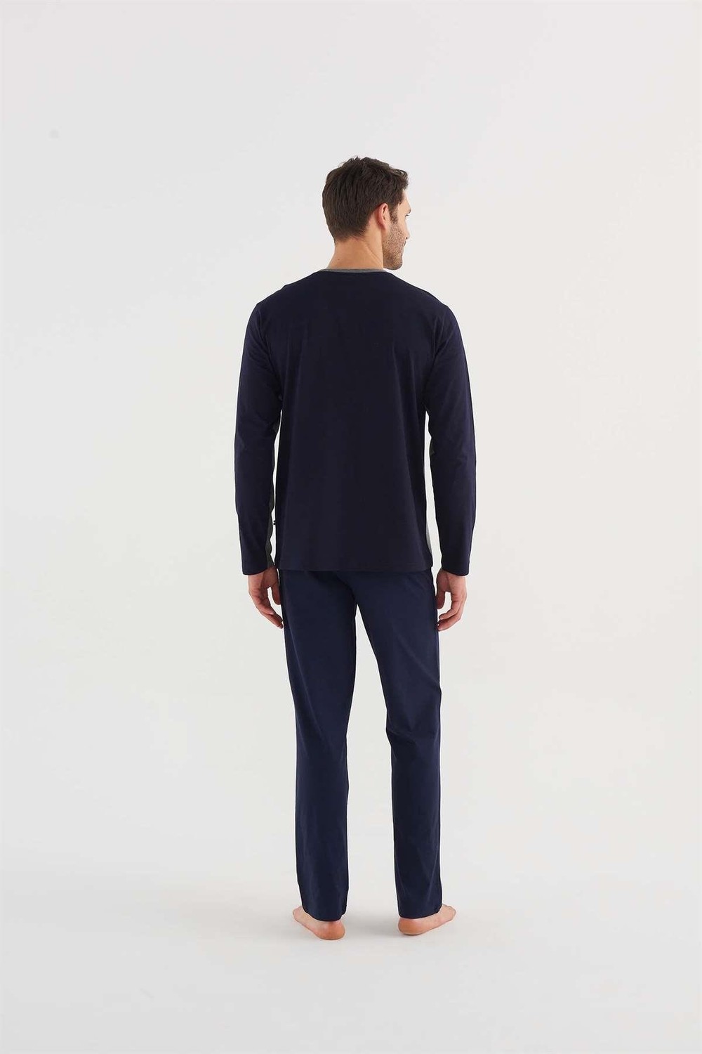 U.S. Polo Assn. 18620 Premium Erkek Yuvarlak Yaka Pijama Takım görsel 3