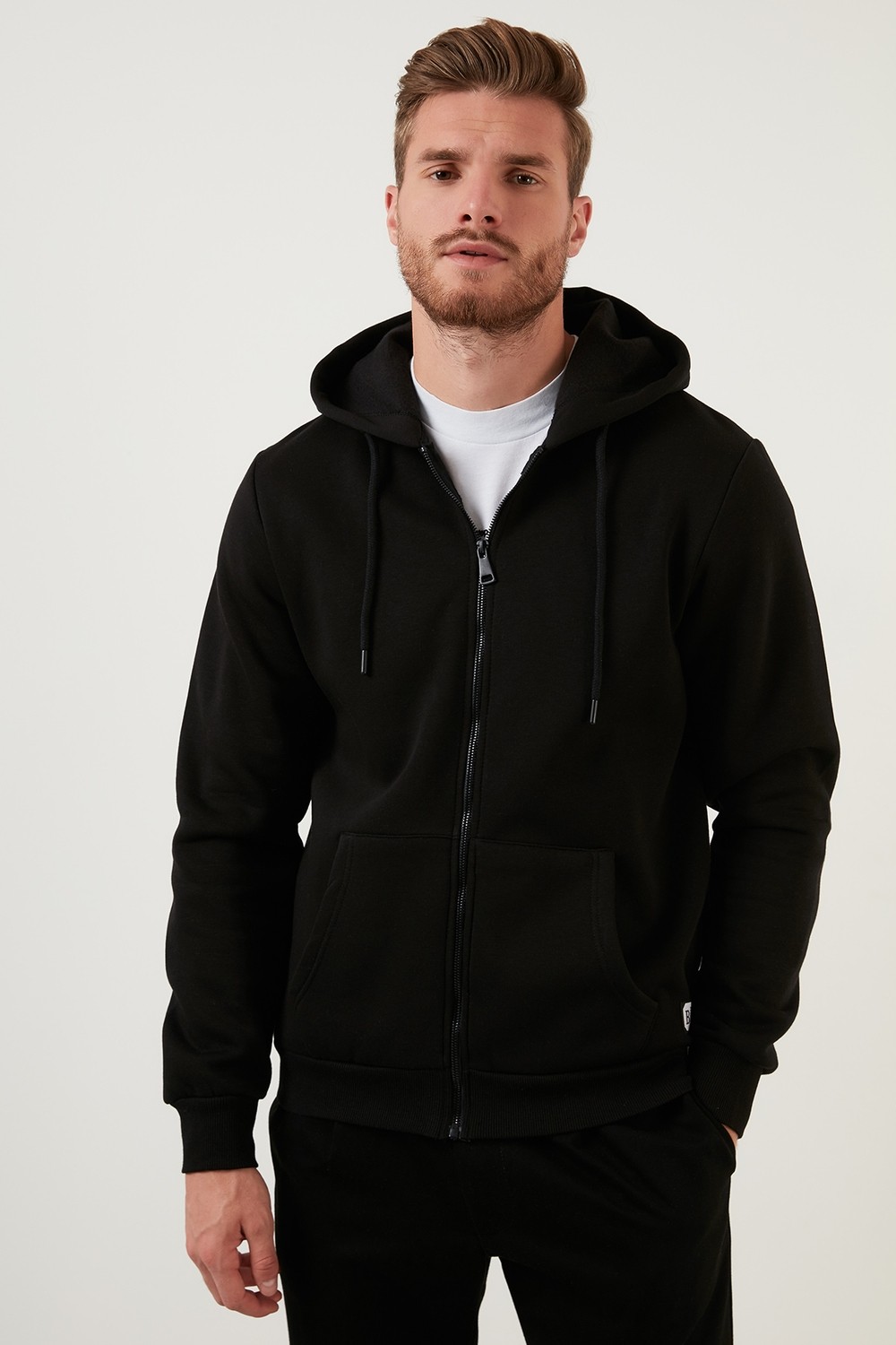Buratti Regular Fit Kapüşonlu Fermuarlı Içi Tüylü Yumuşak Şardonlu Kışlık Sweat Erkek Sweat 59053403W4 görsel 2