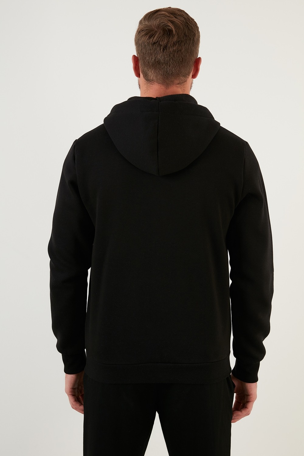 Buratti Regular Fit Kapüşonlu Fermuarlı Içi Tüylü Yumuşak Şardonlu Kışlık Sweat Erkek Sweat 59053403W4 görsel 7