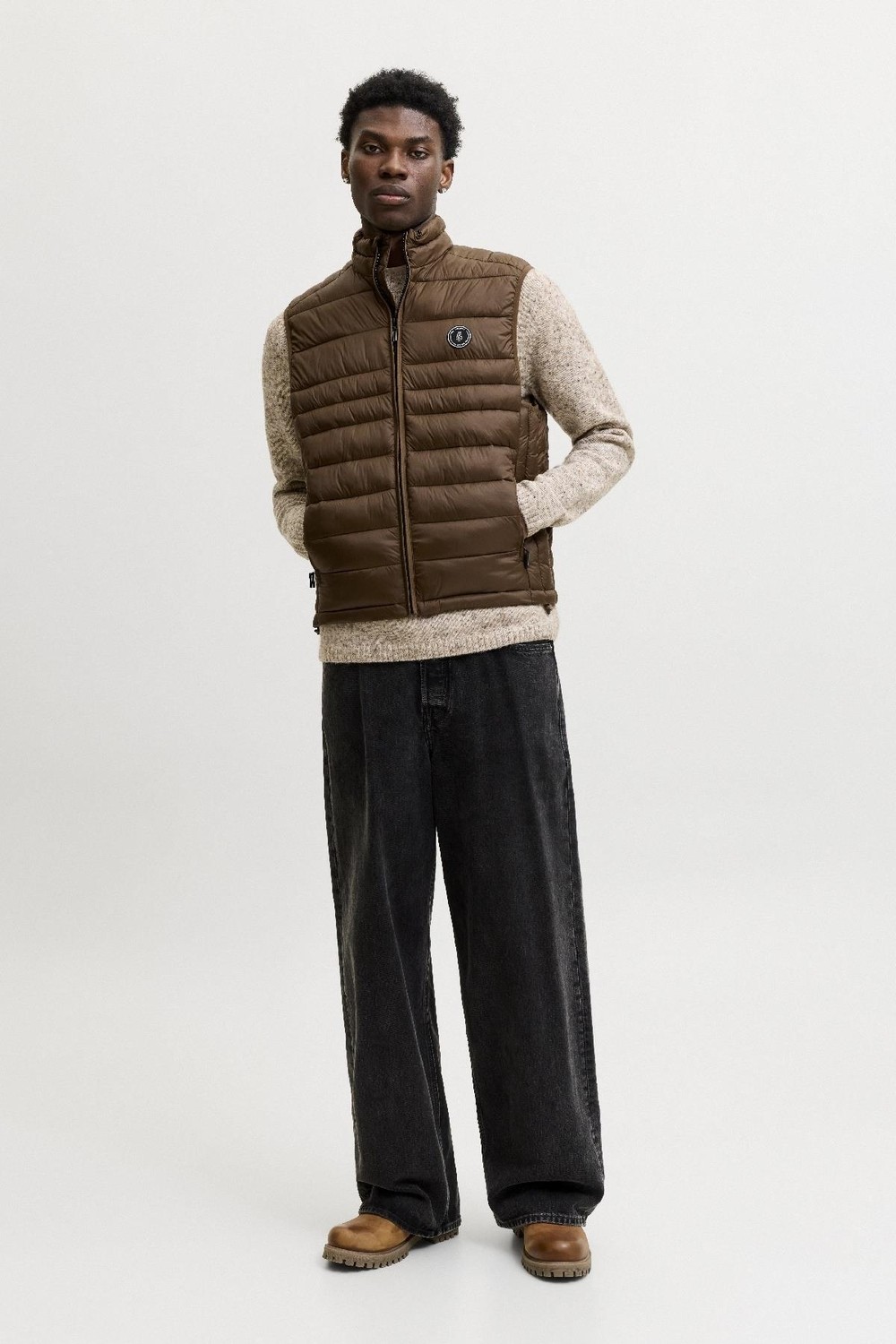 Jack & Jones Jjekıngsley Erkek Hafif Şişme Yelek Dik Yaka Günlük Rahat