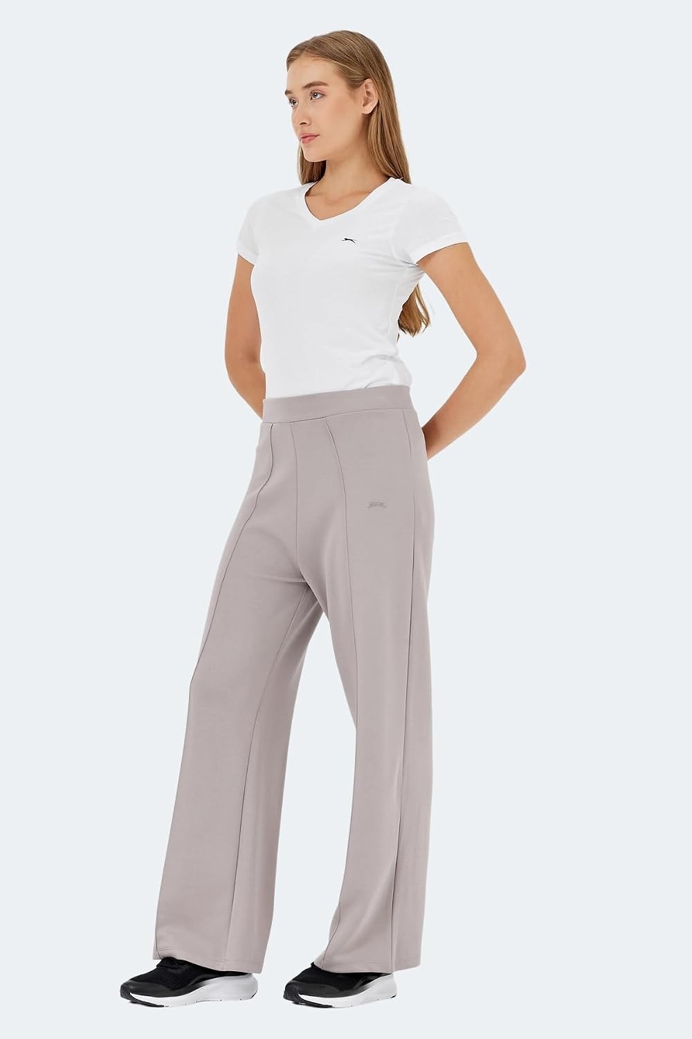 Slazenger Valentıno 2 Li Set Kadın Bol Paça Eşofman Altı görsel 5
