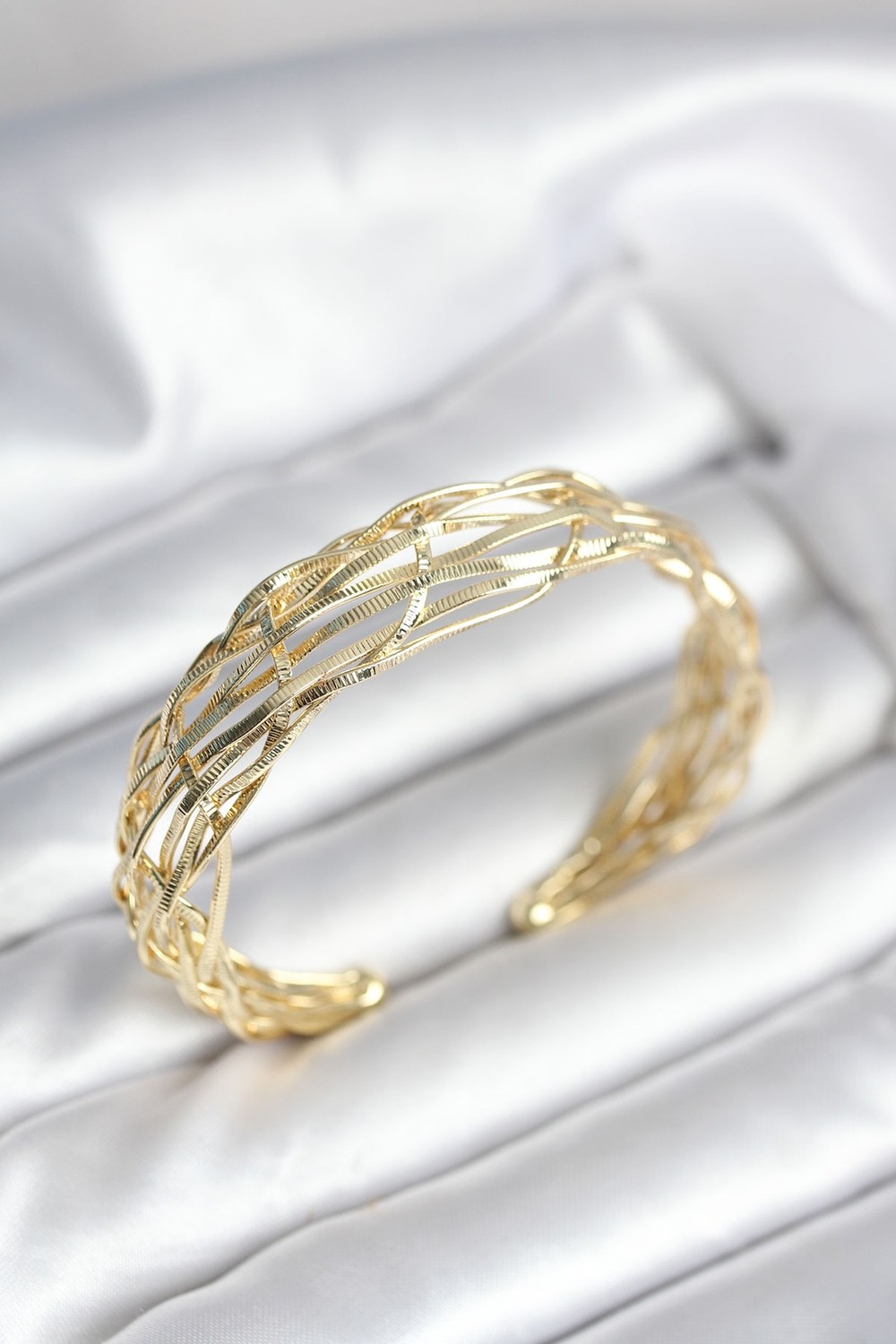 Eldenör Gold Renk Pirinç Vintage Kadın Bileklik 5886