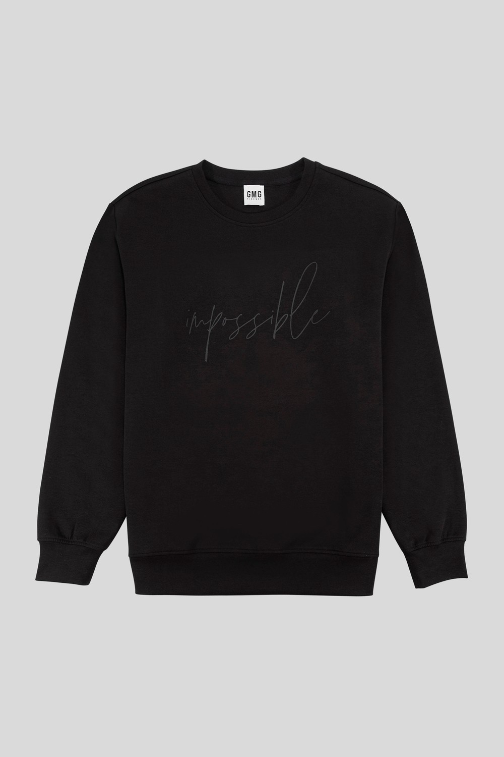 gmg firenze Bisiklet Yaka Ön ve Arkası Tasarım Baskılı Erkek Sweatshirt