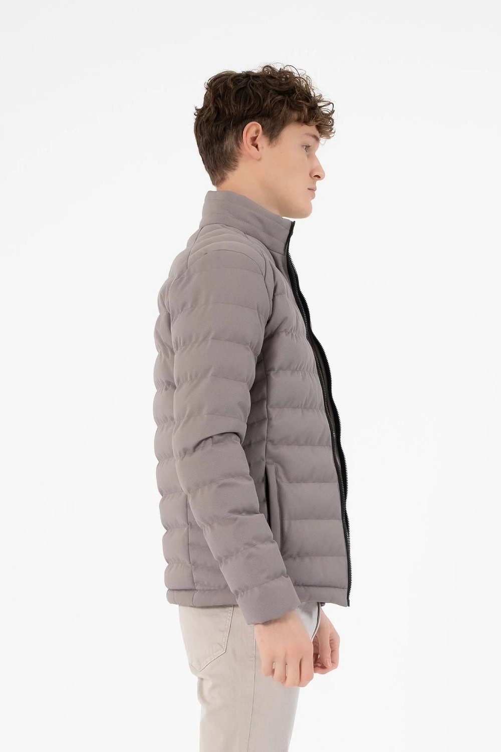 gmg firenze Fermuarlı Slim Fit Şişme Erkek Mont görsel 3