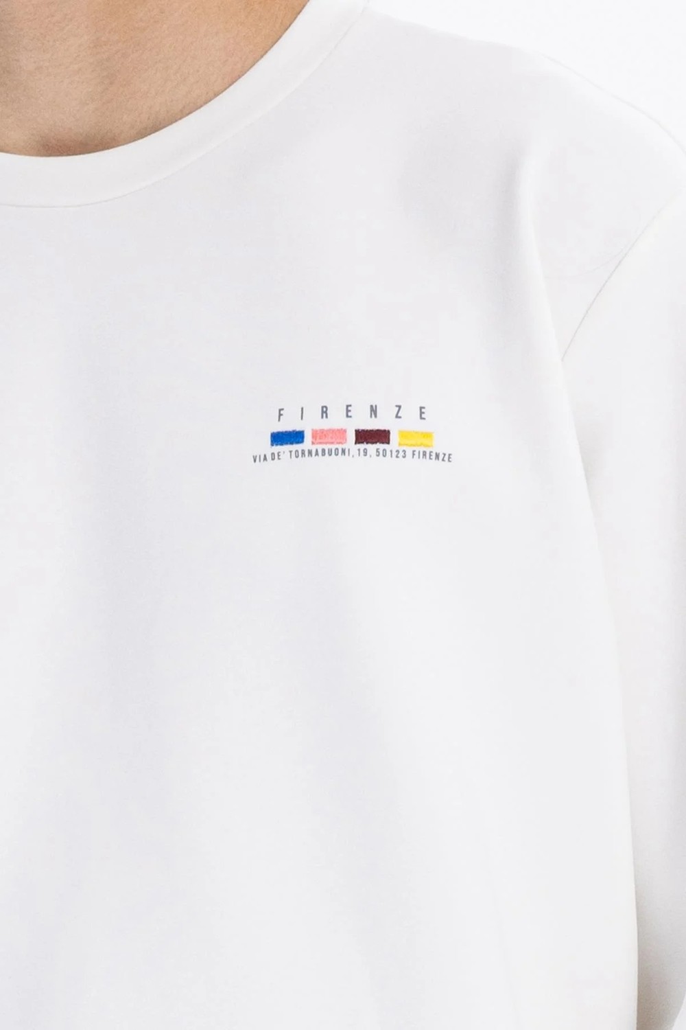gmg firenze Bisiklet Yaka Slim Fit Baskılı Erkek Sweatshirt görsel 2