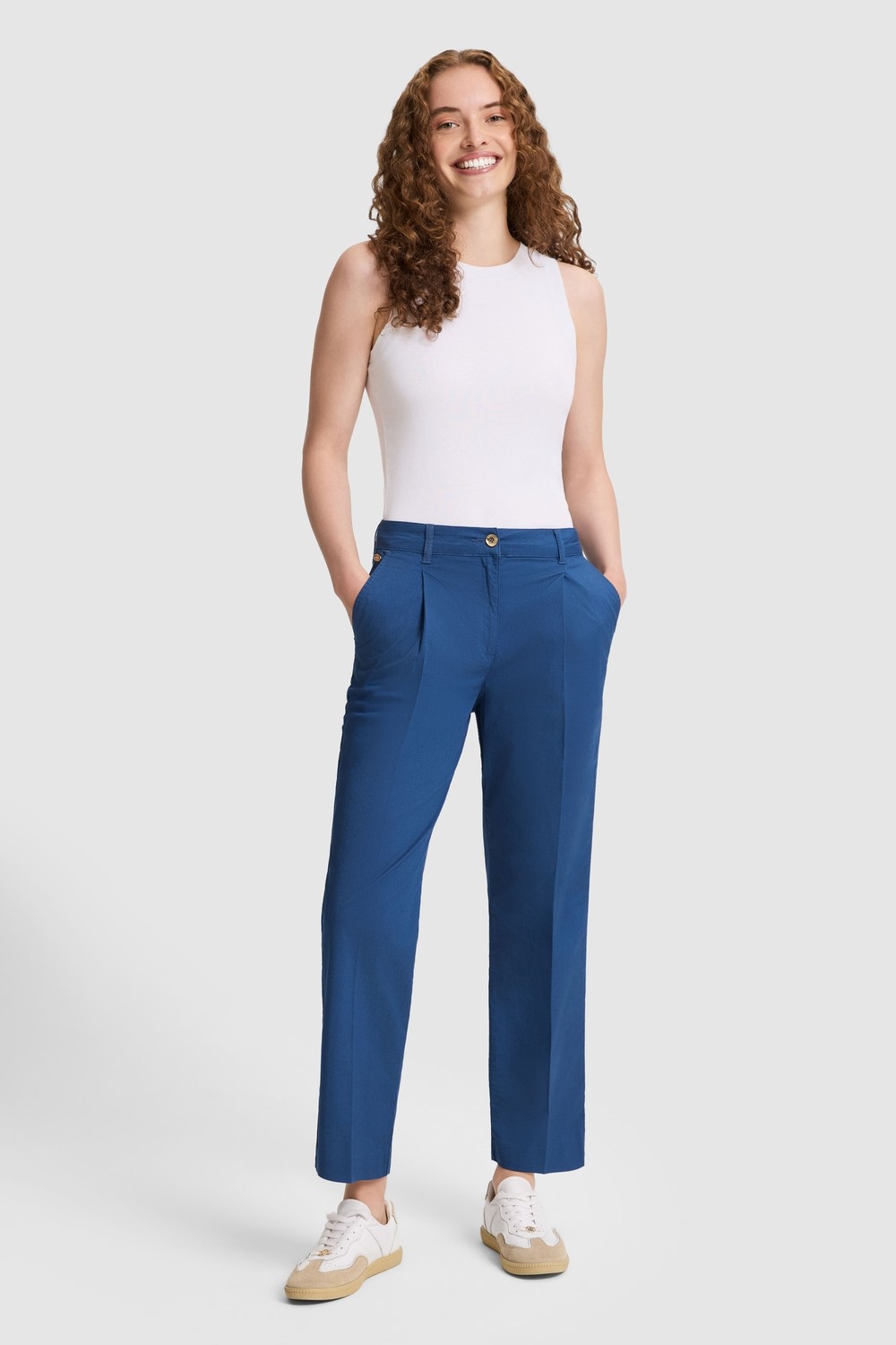 U.S. Polo Assn. Kadın Açık Lacivert Kanvas Pantolon 50325545 VR059
