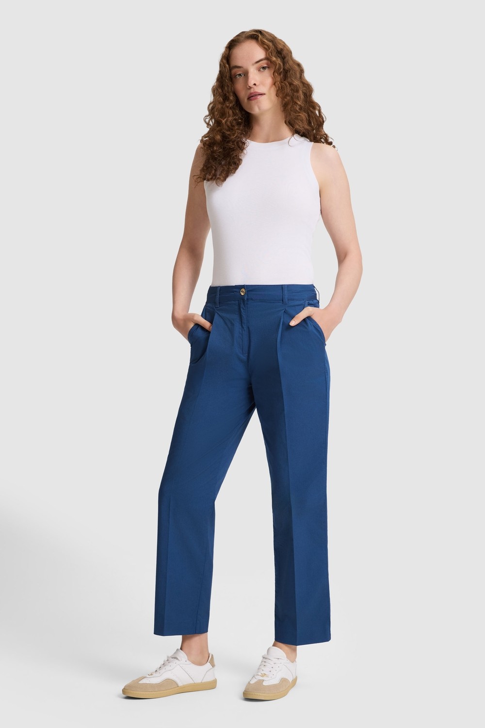 U.S. Polo Assn. Kadın Açık Lacivert Kanvas Pantolon 50325545 VR059 görsel 4