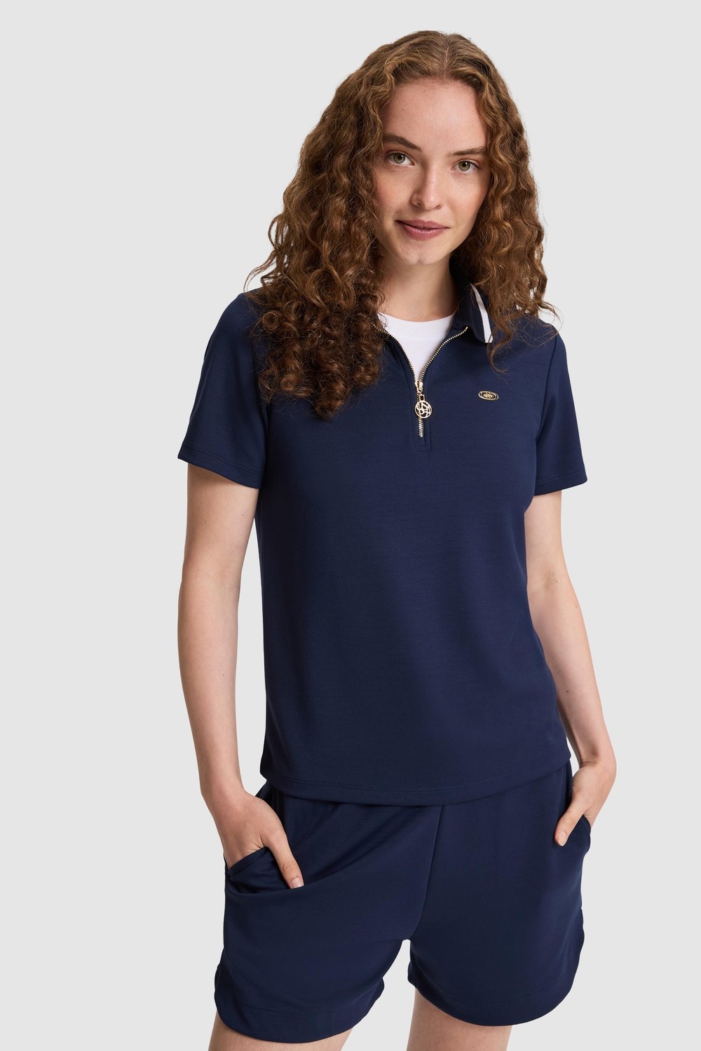 U.S. Polo Assn. Kadın Lacivert Tişört 50323481 VR033
