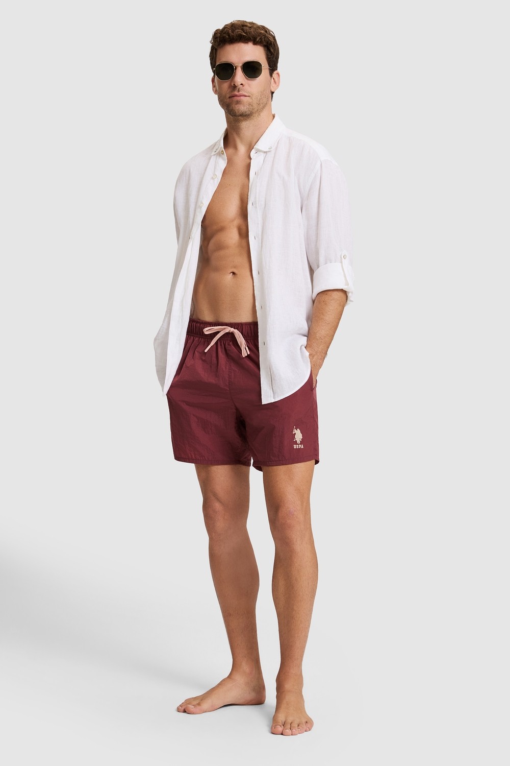 U.S. Polo Assn. Erkek Vişne Deniz Şortu 50322257 VR223