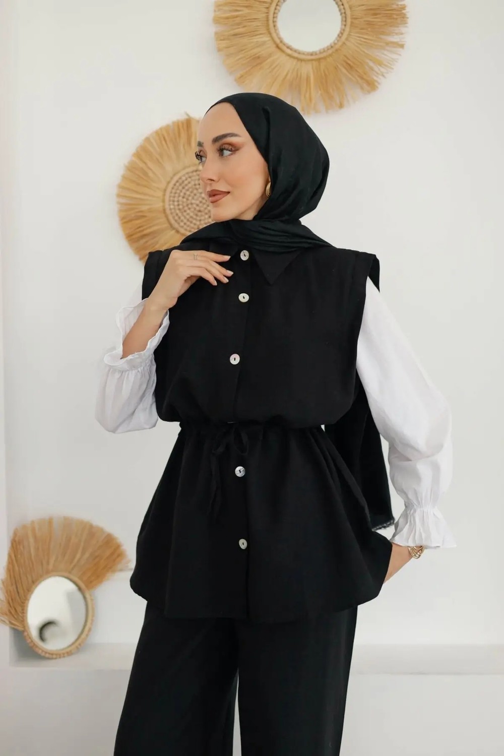 Muq Official Simli Desen Triko Takım