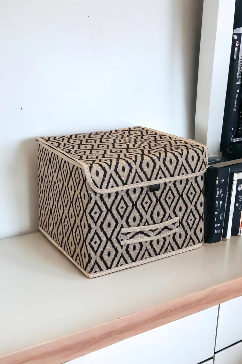 OEM Bohe Kapaklı Kutu Raf Organizer Düzenleyici Sepet Mini (3 Adet) görsel 5