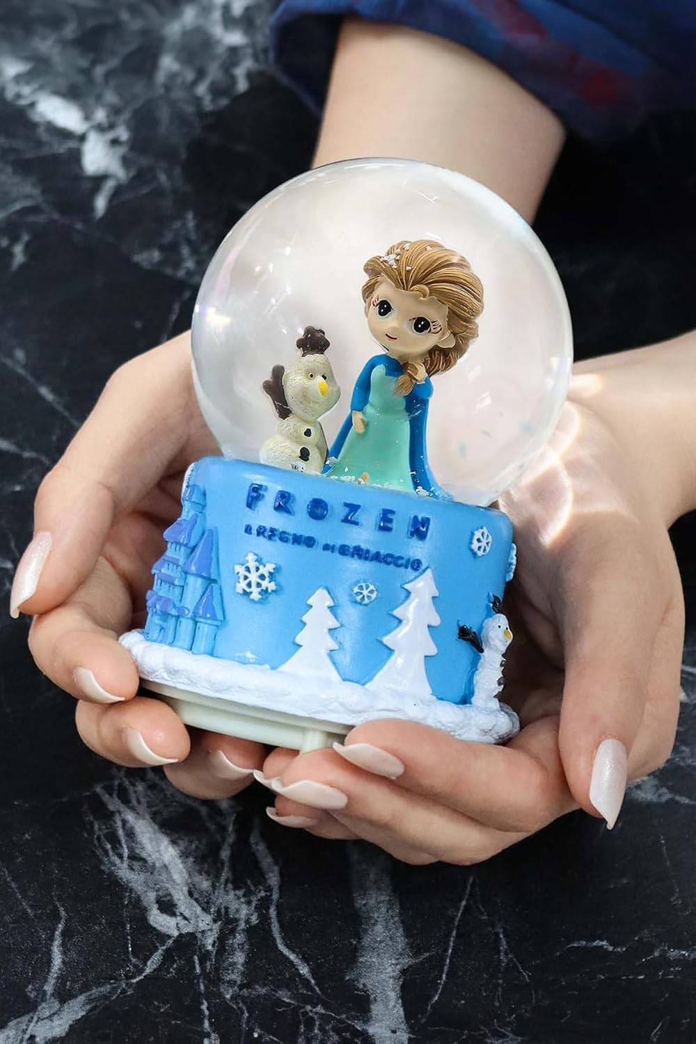 OEM Işıklı Müzikli Frozen Kar Küresi görsel 2