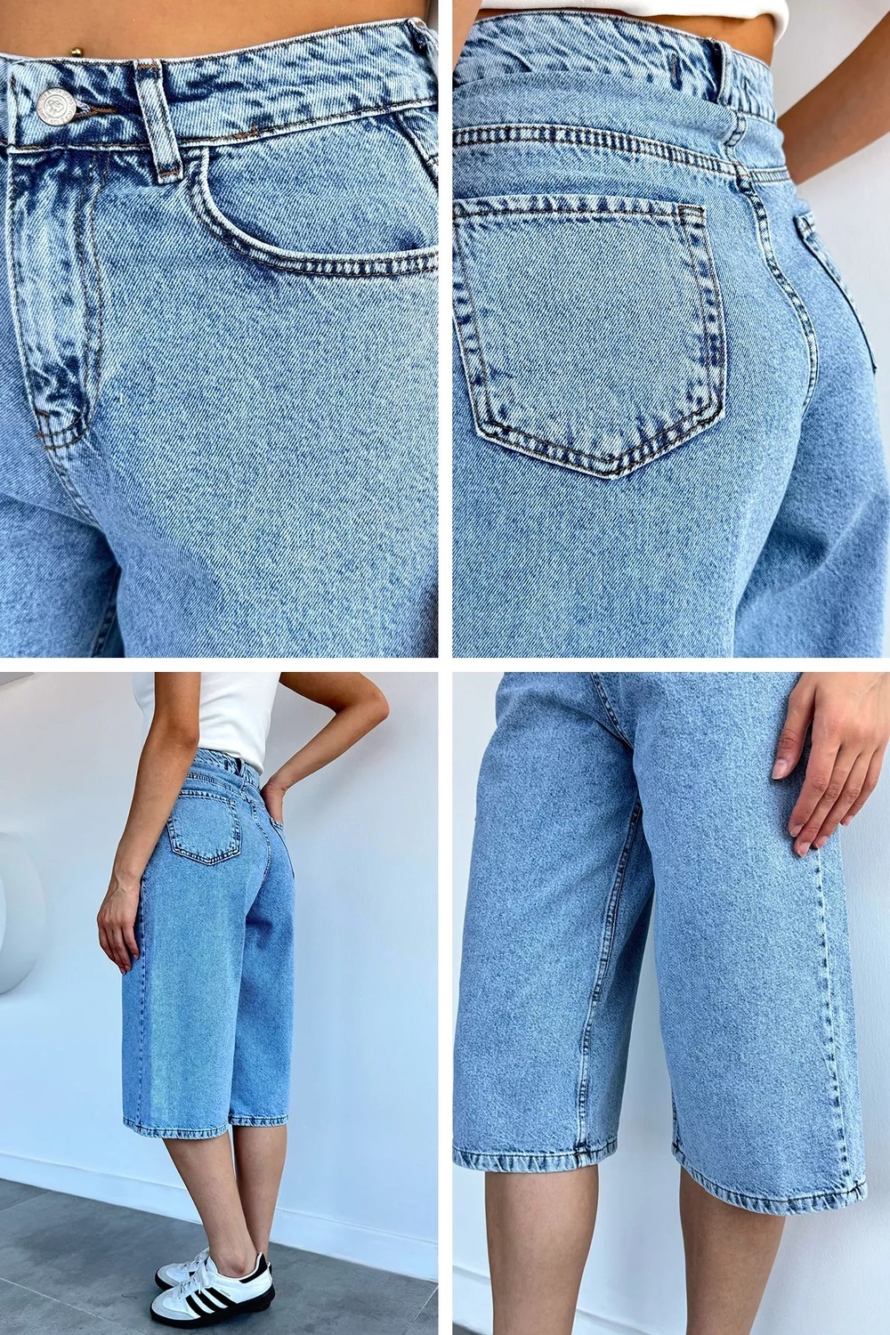 Gülseli Kadın Jean Kot Kapri P-00022393 görsel 3