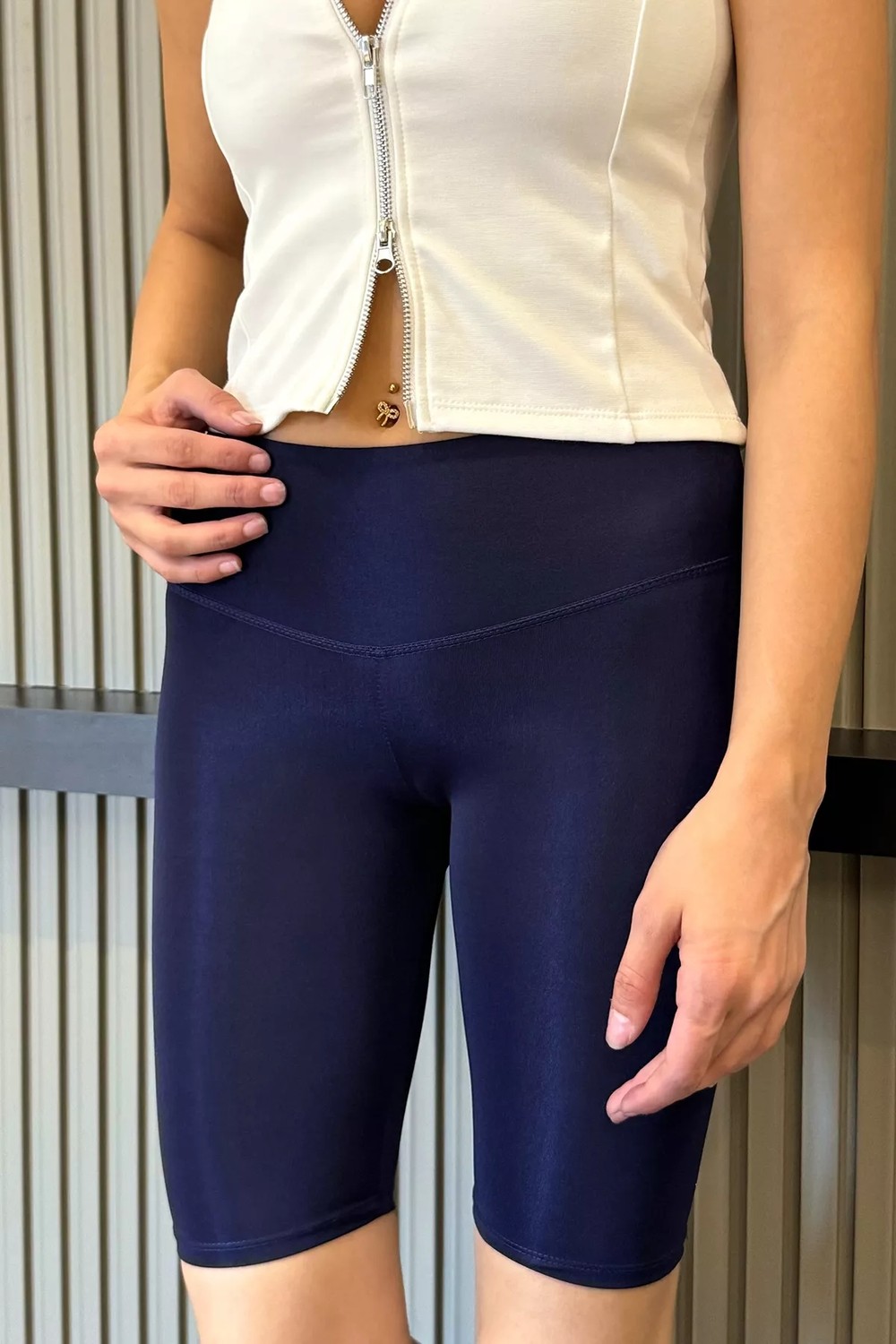 Gülseli Kadın Yüksek Bel Likralı Şort Tayt P-00022384 görsel 3