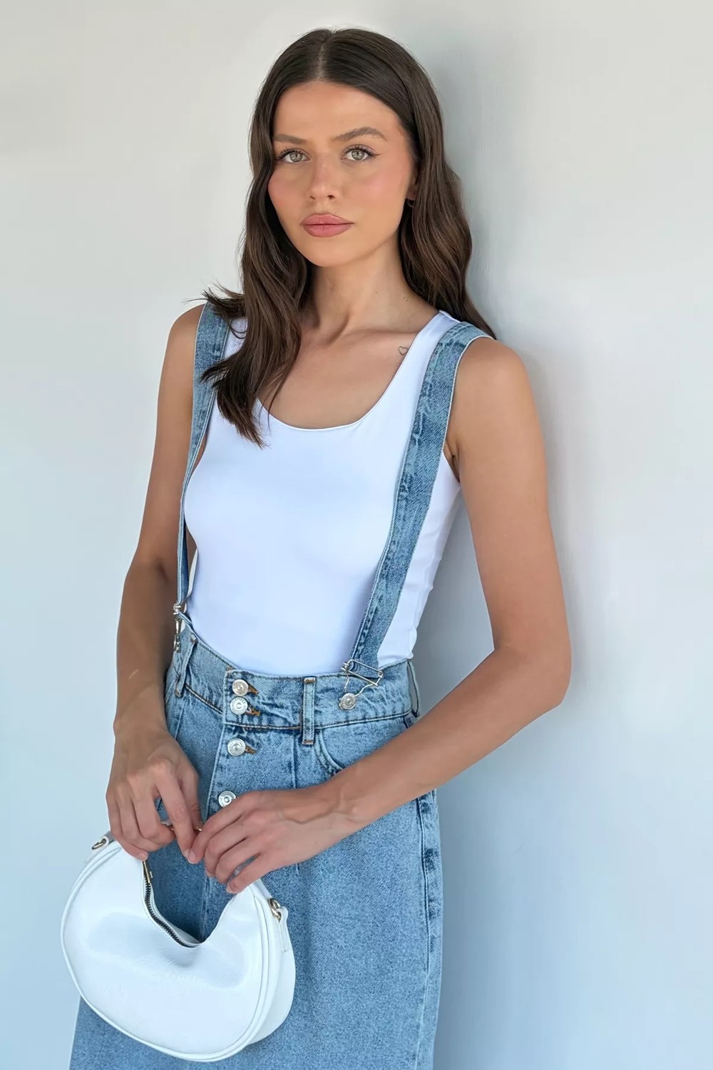 Gülseli Kadın Cepli Jean Kot Salopet P-00022372 görsel 5