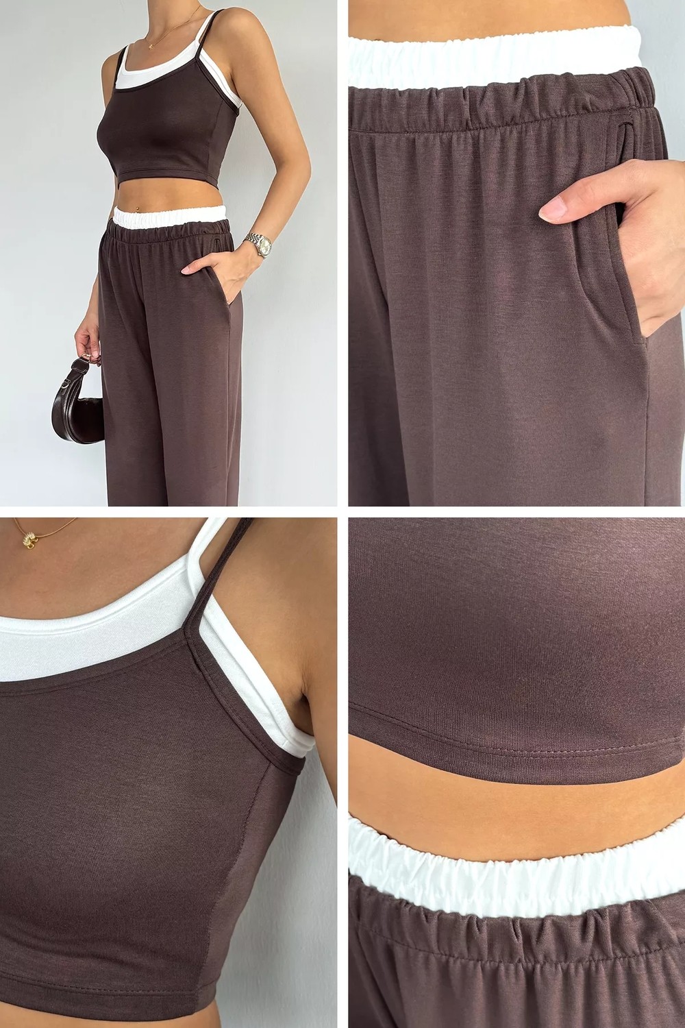 Gülseli Ip Askılı Büstiyer Pantolon Ikili Takım P-00022416 görsel 5