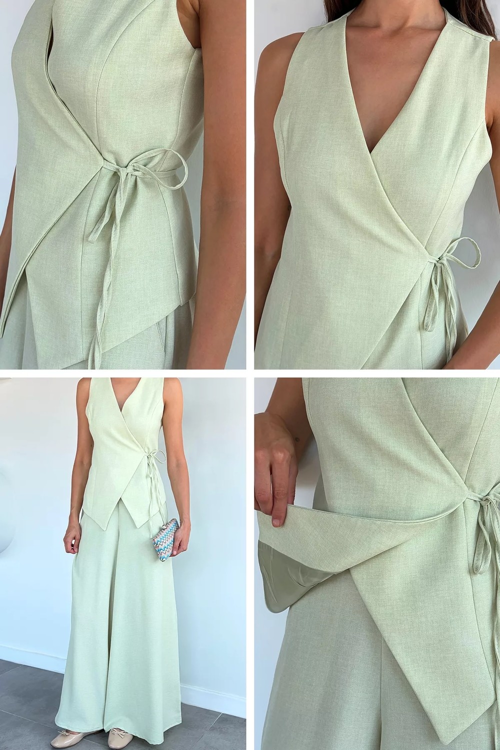 Gülseli Yelek Pantolon Ikili Takım P-00022353 görsel 3