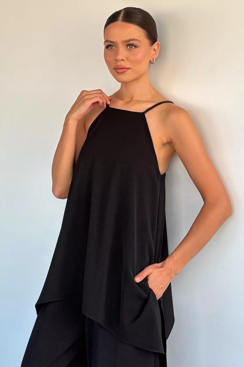 Gülseli Kadın Örgü Askılı Tarz Tulum P-00022282 görsel 2