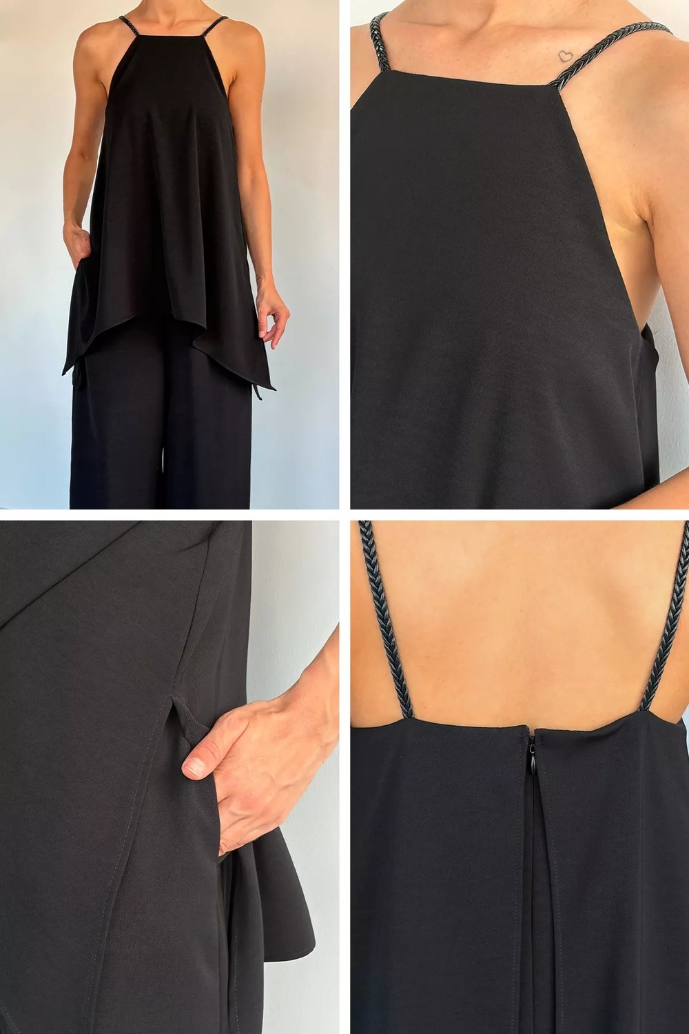 Gülseli Kadın Örgü Askılı Tarz Tulum P-00022282 görsel 5