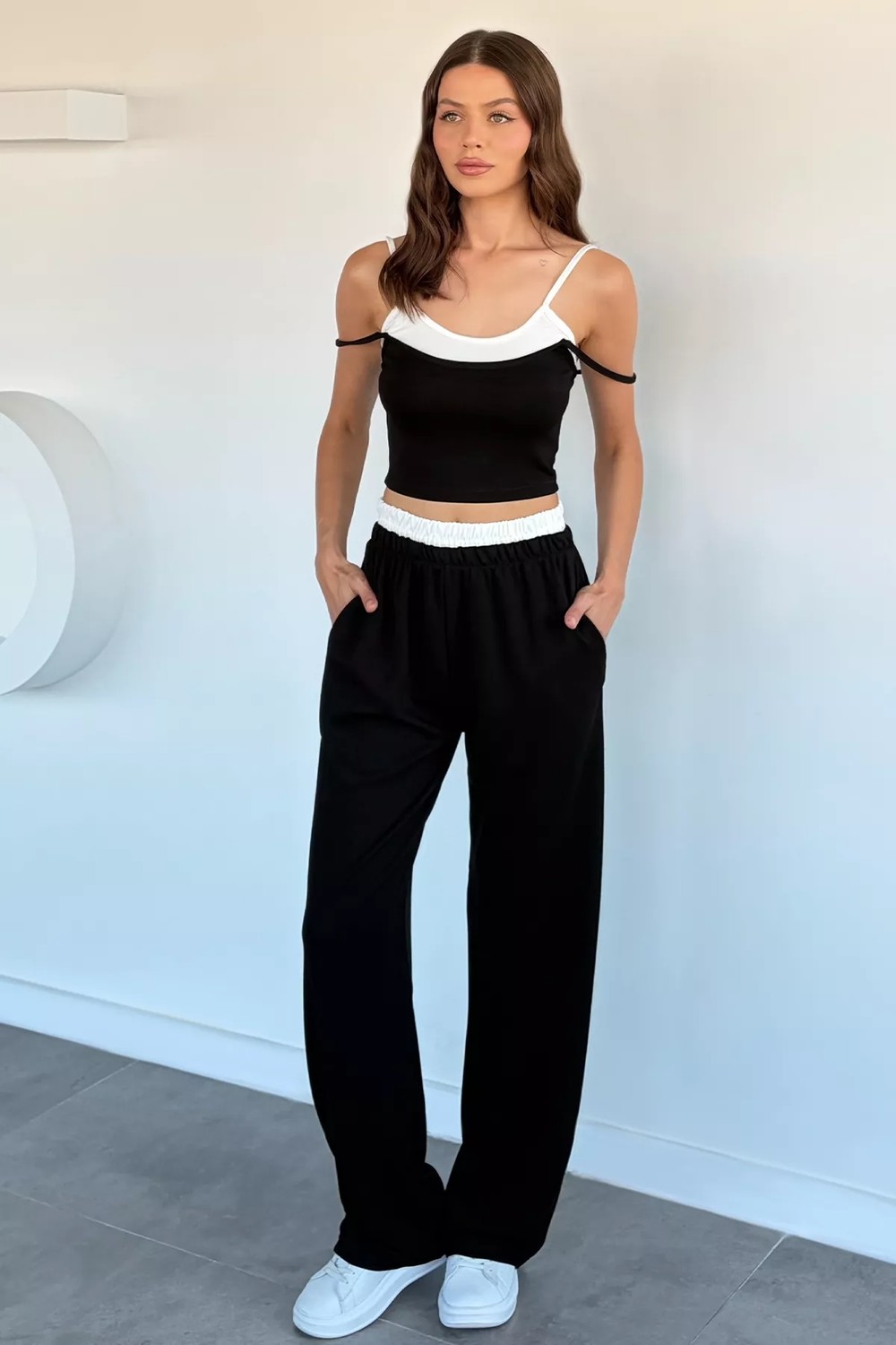 Gülseli Ip Askılı Büstiyer Pantolon Ikili Takım P-00022416