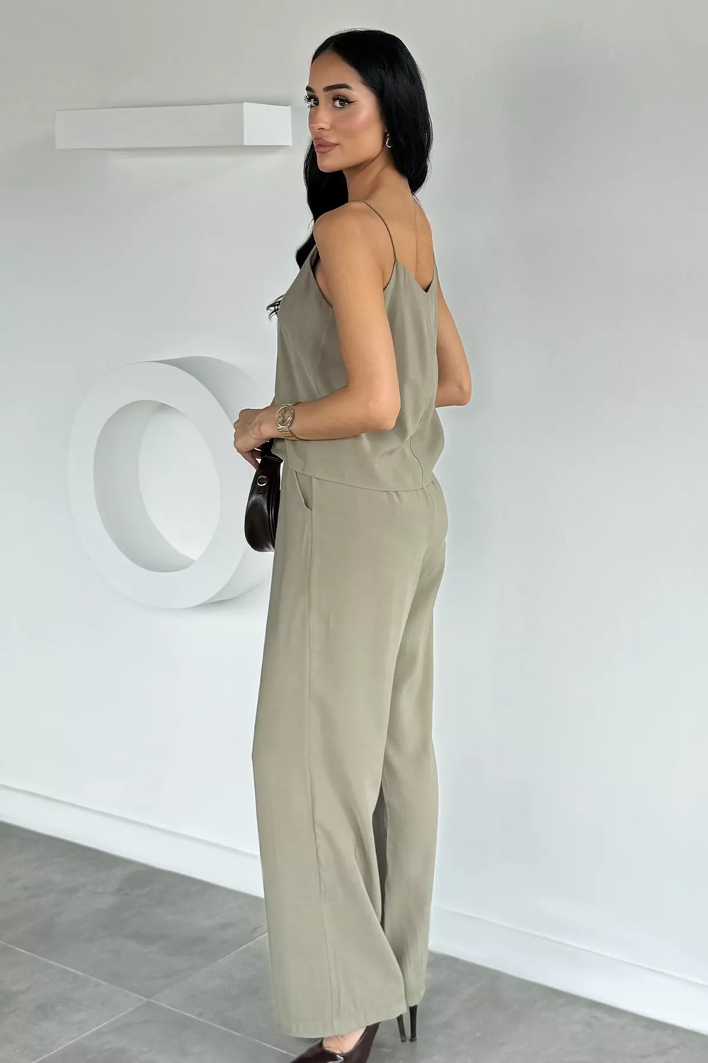 Gülseli Ip Askılı Bluz Pantolon Ikili Takım P-00021829 görsel 4