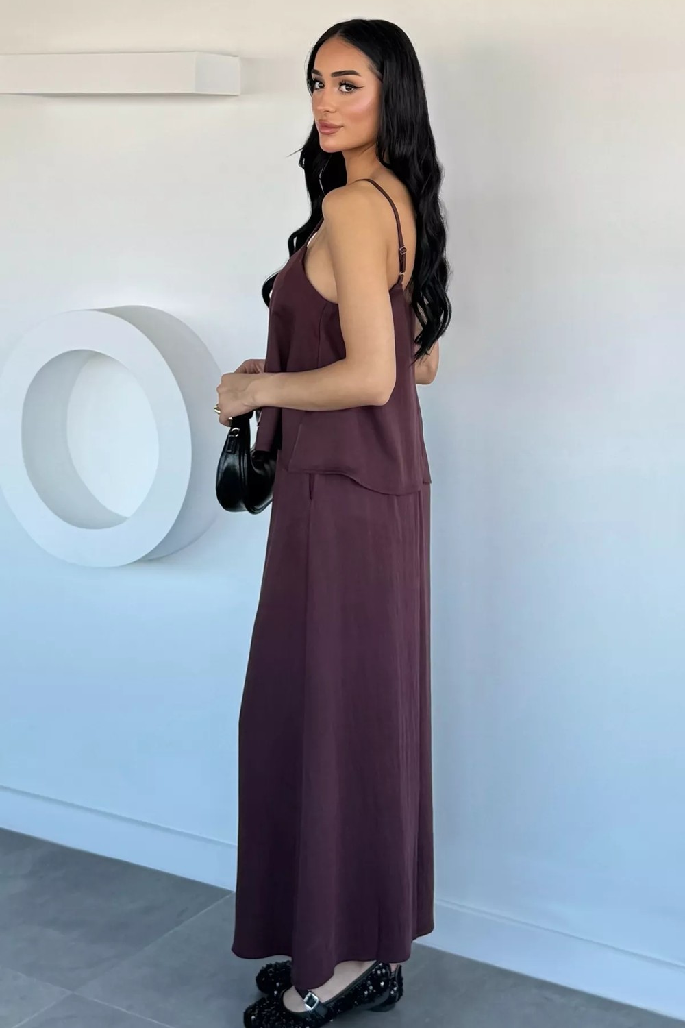 Gülseli Perry Kadın Ayarlanabilir Askılı Bluz Bel Lastikli Etek Ikili Takım P-00022172 görsel 8