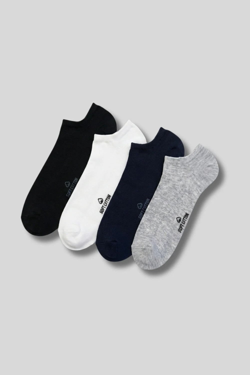 Ada Çorap & İç Giyim Erkek 4'lü Paket Pamuk Sneaker Görünmez Çorap Çok Renkli