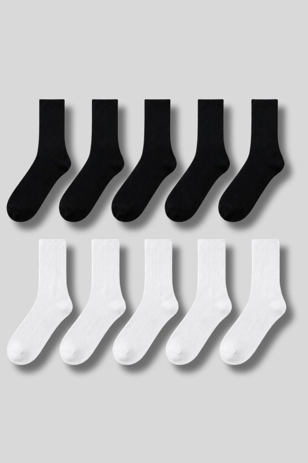 aw adawhite Erkek 10'lu Paket Pamuk Tenis-Spor Çorap