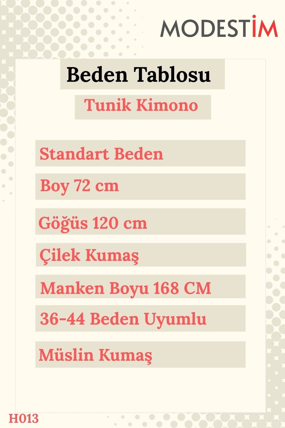 Modestim Kadın Tesettür Ekru Müslin Kumaş Cepli Bağlamalı Kimono Hırka görsel 3