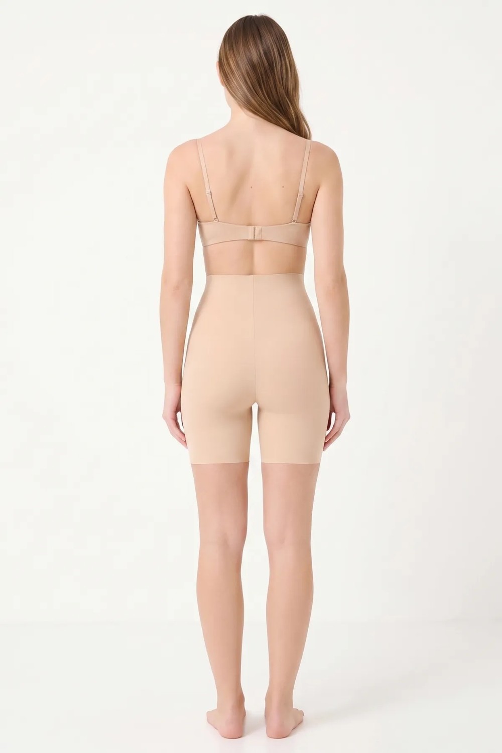 Womenmade Kadın Ten Rengi Yüksek Bel Lazer Kesim Iz Yapmayan Korse - Sıkılaştırıcı ve Toparlayıcı Push Up Seamless Dikişsiz Korse görsel 6