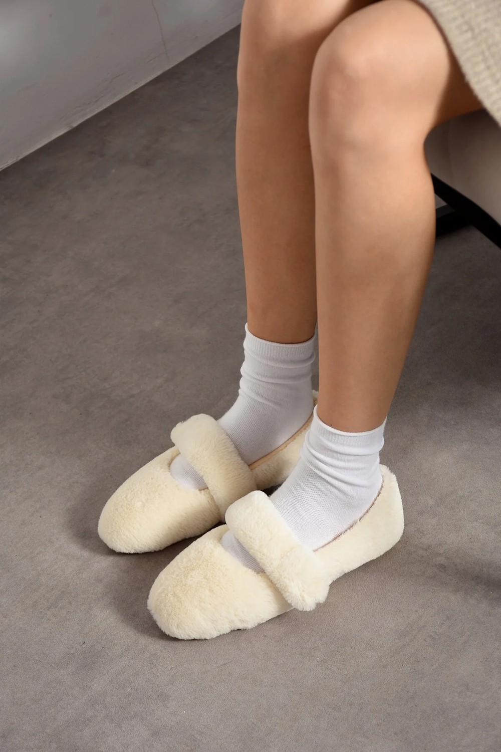 FootFrenzy Yumuşak Peluş Kadın Günlük Ev Pandufu Ortopedik Hafif Taban Leopar görsel 3