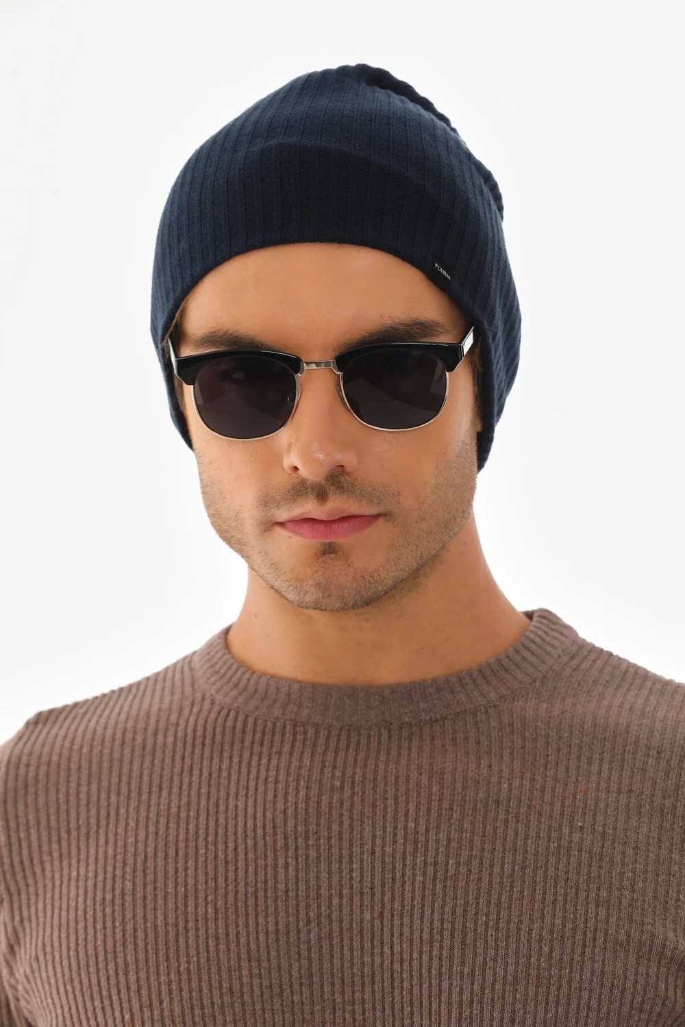 Ritagarcia Unisex Çizgili Fitilli Dört Mevsim Pamuklu Penye Bere Esnek Mevsimlik Beanie Bere görsel 4
