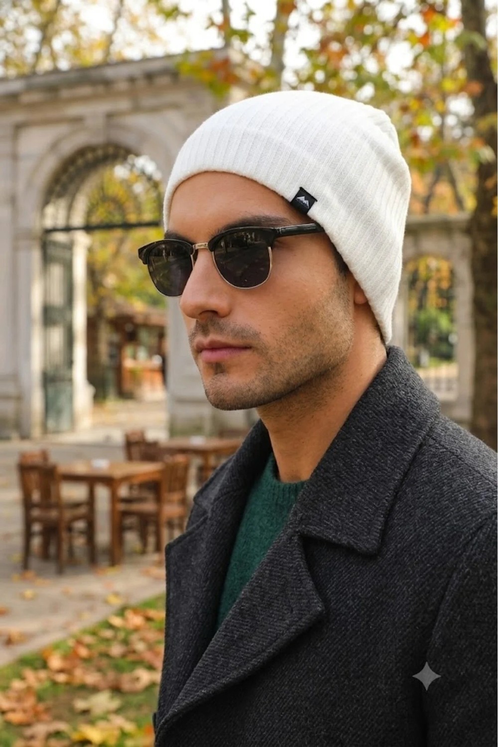 Ritagarcia Unisex Çizgili Fitilli Dört Mevsim Pamuklu Penye Bere Esnek Mevsimlik Beanie Bere
