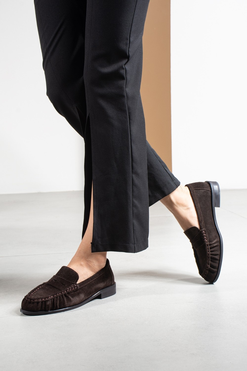 Duxal Shoes Abelia Kadın Hakiki Süet Deri Loafer Ayakkabı görsel 3